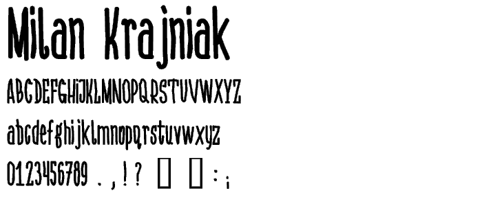 Milan Krajniak font